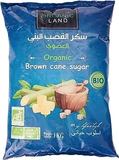 Organic Land Organic Brown Cane Sugar, 1 kg, Multicolour