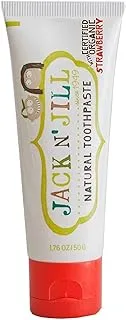 JACK N' JILL - Natural Toothpaste Strwaberry Flavour - Free from fluoride & sugar - Very mild - Suitable for kids & adults - Available in varios flavours - 50 g