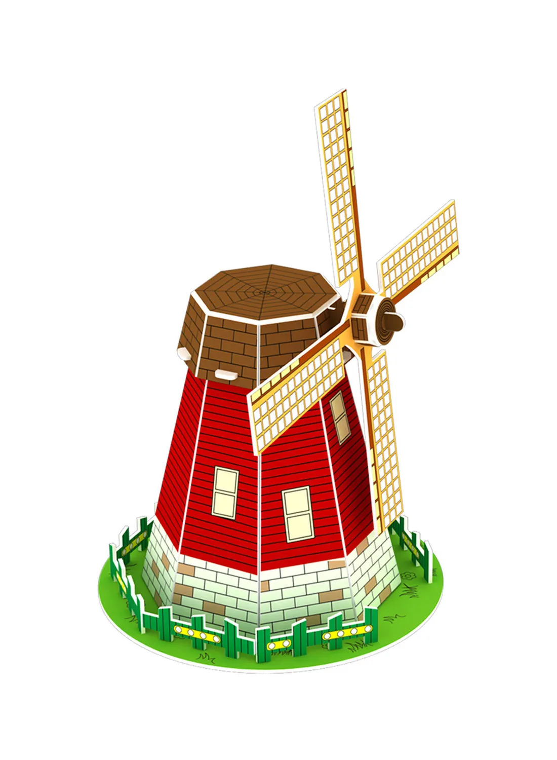 xingxing 10-Piece Coloring Puzzle Series Windmill 3D Puzzle