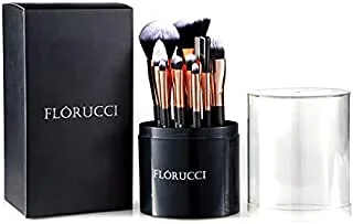 Florucci 10-Piece Professional Makeup Brush Set with Storage Case Black - Florucci 10-Piece Professional Makeup Brush Set With Storage Case Black