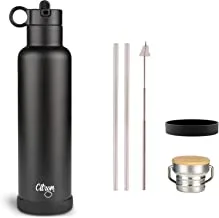 Citron- Vacuum Insulated Stainless Steel Water Bottle 750ml- Black