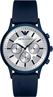 Emporio Armani Men's Off White Dial Silicone Band Watch - AR11026