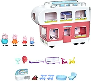 Peppa Pig Peppa’S Adventures Peppa’S Family Motorhome Preschool Toy, Vehicle To Rv Playset, Plays Sounds And Music, Ages 3 And Up