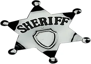 Smiffy 65 مم Sheriff Star Badge Metal ، 99061 ، فضي