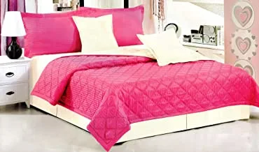 Hours King Size, Mixed,Solid Pattern, Pink - Bedding Sets