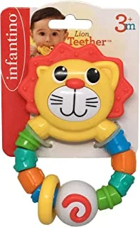 INFANTINO BENDY LION TEETHER for baby from 3M+ Red/Yellow