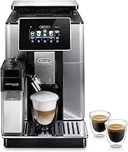 Delonghi- Primadonna Soul Bean to Cup Fully Automatic Coffee Machine, Automatic Milk Frother, Built In Grinder, ECAM610.75.MB, Silver/Black,