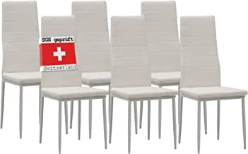 6 x Dining Chairs MILANO white