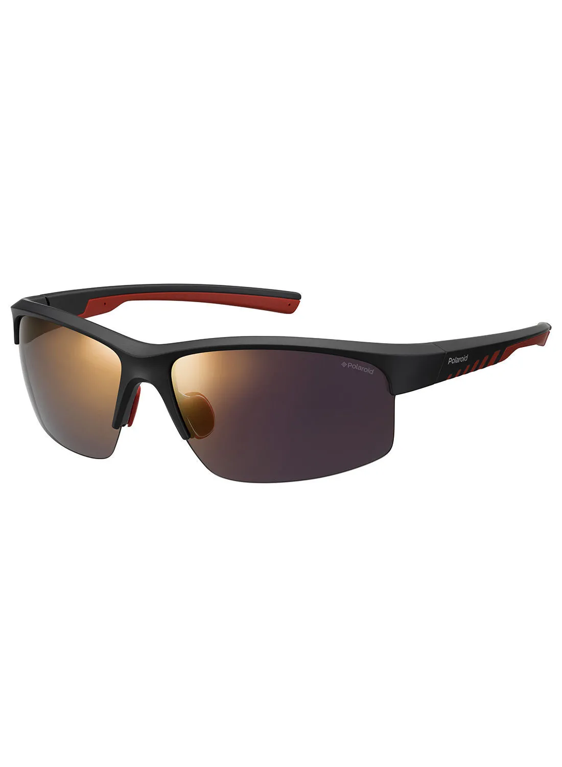 Polaroid Men's Polarized Rectangular Eyewear Sunglasses PLD 7018/N/S    BLACK RED 68