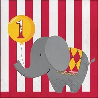 Creative Converting Circus Time 1st Birthday 3-Ply Lunch Napkins