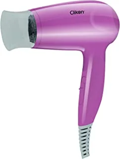 Clikon Foldable Travel Hair Dryer With Speed And Heating Level Combined And Overheating Protection, Blue - CK3302