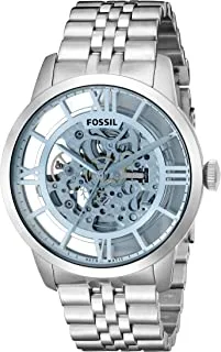 Fossil Mens Automatic Watch, Analog Display and Stainless Steel Strap ME3073
