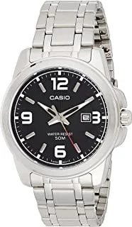 Casio Men's Black Dial Stainless Steel Analog Watch - MTP-1314D-1AVDF