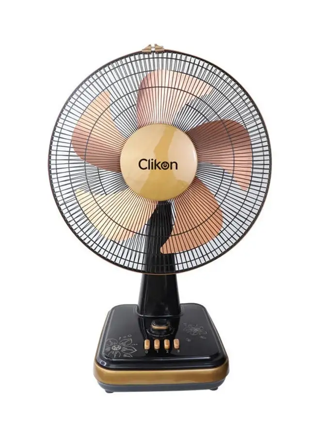 Clikon 16 Inch Classic Table Fan With Timer  1250 RMP 45 W CK2032 Gold/Black