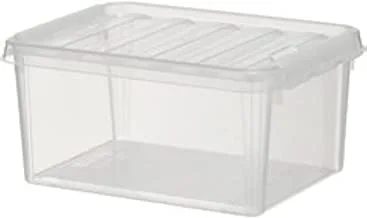صندوق تخزين هيما - ٩ لتر - ٣٤ × ٢٥ × ١٦ سم - شفاف