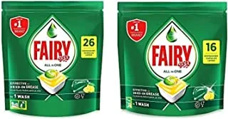 Fairy All In One Dishwasher Tablets, 42 count (26+16)