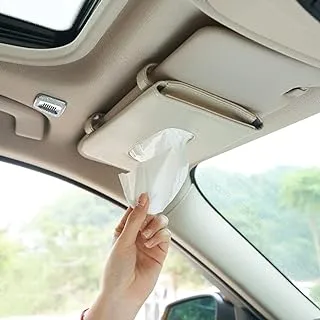 SEMBEM Car Tissue Holder for Car, Visor Tissue Holder, Car Tissue Box, Car Napkin Holder, Tissue Holder for Car Visor with One Tissue Refill