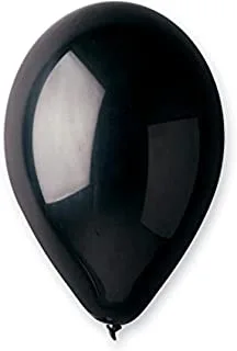 Gemar standard latex balloon 100-pieces, 12-inch size, black