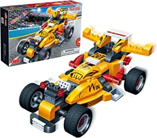 سيارات لعبة التراجع من MEBEGIN ، ألعاب سيارات السباق مكونة من 132 قطعة ، شاحنة ألعاب سباق هدايا أعياد الميلاد للأولاد والبنات 4 + ， أصفر