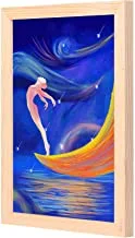 LOWHA dream beautiful girl dance Wall Art with Pan Wood framed Ready to hang for home, bed room, office living room Home decor hand made wooden color 23 x 33cm By LOWHA