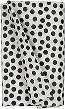 Hema Table Cloth, 140 cm x 240 cm Size, Black Polka Dot/White