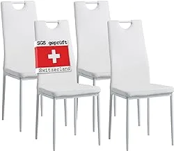6 × كرسي سفرة SALERNO أبيض