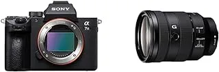 Sony-ILCE7M3 Black Alpha a7 III Body Only ، كاميرا كاملة الإطار بدون مرآة وعدسة تكبير قياسية FE 24-105mm F4 G OSS ، SEL24105G