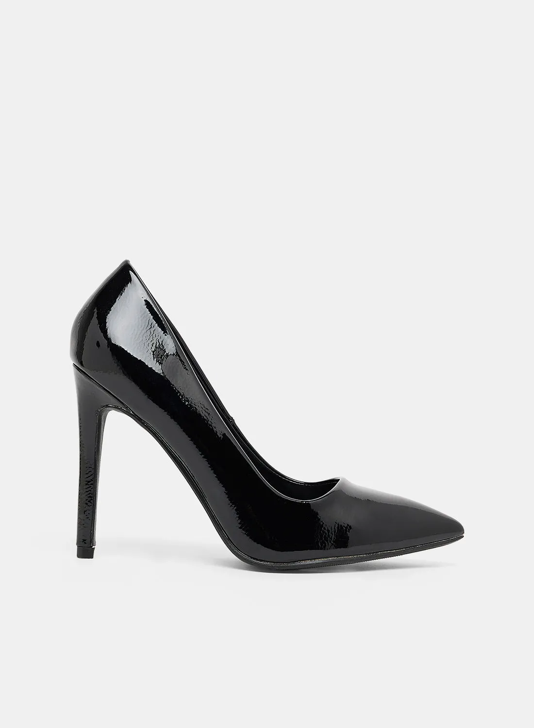 Anne Michelle Glossy Pointed Toe Heels