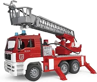Bruder Man Tga Fire Engine مع سلم ، ومضخة مائية ، L و S ، أحمر