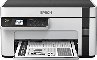 طابعة Epson EcoTank ET-M2120 A4 طباعة / مسح ضوئي / نسخ Wi-Fi مع خزان حبر قابل لإعادة التعبئة ، أبيض