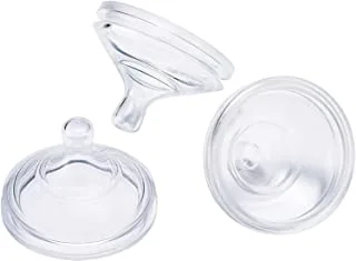 Boon Nursh Nipples Clear Stage 2 Set of 3 Pieces From 3 Months and Above, Medium - Pack of 1