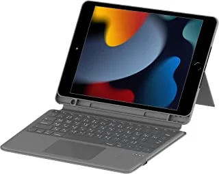 لوحة مفاتيح لاسلكية ذكية عالمية فاخرة ، متعددة الأجهزة ولوحة مفاتيح عالمية ، متوافقة مع أجهزة iPad Mini 9.7 / 10.2 / 10.5 / 10.9 / 11 / 12.9 بوصة ، أجهزة Samsung اللوحية ، الهواتف الذكية ، الكمبيوتر الشخصي ، MacBooks (أسود)