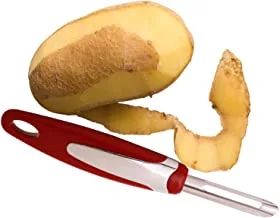 Ascot Potato Peeler, 20 cm Length, Red/Silver