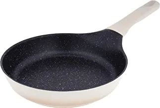 Al Saif Non-Stick Aluminium Open Fry Pan Size: 26Cm, Color: Gradient Pearl White