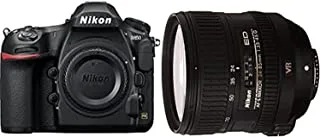 كاميرا نيكون D850 الرقمية - 45.7 ميجابكسل ، هيكل فقط ، أسود مع نيكون AF-S NIKKOR 24-85mm f / 3.5-4.5G ED VR Lens ، أسود