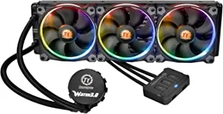 Thermaltake Water 3.0 Riing RGB 360 All-In-One Water Cooling - High Static Pressure Fan, Fan Controller, Riing 12 LED RGB Colors Radiator Fan, Durable Sleeved Cable & High Performance Waterblock