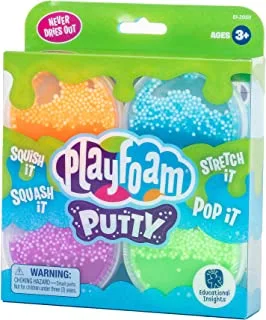 Educational Insights Playfoam Putty 4-Pack, Multi