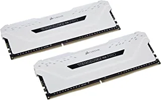 كورسير Vengeance RGB Pro 16 جيجابايت (2 × 8 جيجابايت) DDR4 3600 (PC4-28800) ذاكرة سطح المكتب C18 - أبيض