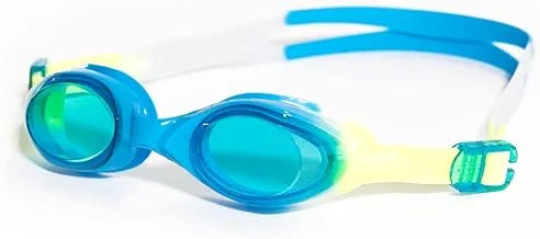 نظارات سباحة للأطفال البالغين من DAWSON SPORTS 15111B - أزرق / أبيض / أصفر (15111b) - أزرق ، مقاس JOne