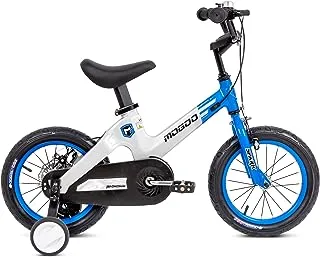 Mogoo Spark Kids Magnesium Alloy Lightweight Bike for 4-7 Years Old Boys Girls, Adjustable Height, Disc Handbrakes, Reflectors, Gift for Kids, 16-Inch Bicycle with Training Wheels - Blue