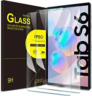 IVSO Screen Protector for Samsung Galaxy Tab S5e/ Tab S6 10.5, Premium 9H Hardness 2.5D Round Edge Tempered Glass Film Screen Protector for Samsung Galaxy Tab S6 T860/T865 10.5 Inches, 2 Packs