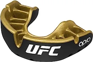 Opro Self Fit UFC Full Pack Gold Mouthguard, Black Metal/Gold