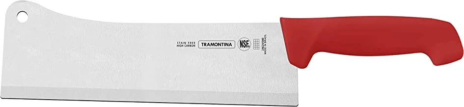 Tramontina Cleaver Professional White 8 Inch, Heavy Knife Impact Resistant, Nsf Certified, Antimicrobian Handle.