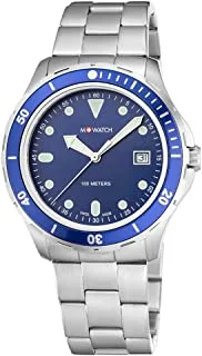 ساعة M-WATCH صناعة سويسرية أكوا ستيل 41 أنالوج مينا زرقاء للرجال - WBX.31240.SJ