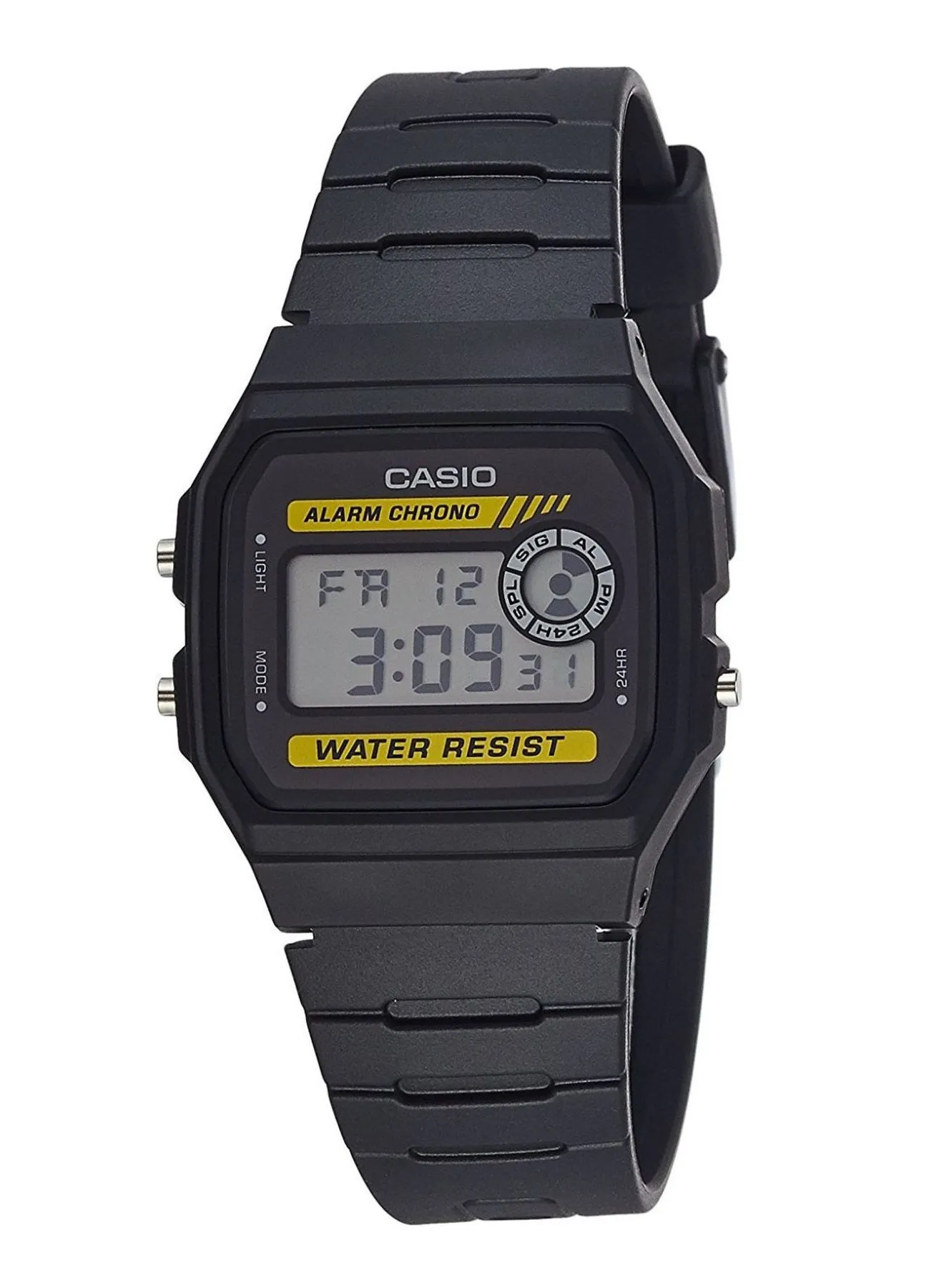 CASIO Men's Silicone Digital Wrist Watch F-94WA-9DG - 40 mm - Black