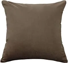 In House Brown Velvet Decorative Solid Filled Cushion Set Of 3 Pieces, 25 * 25 centimeter