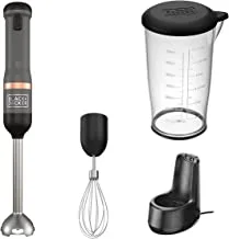 BLACK+DECKER Kitchen Wand Includes 7.2V Power Unit Blender 700ml Measuring Cup Charging Base With Magnetic Charger And Whisk BCKM1012KB-GB 2 Years Warranty