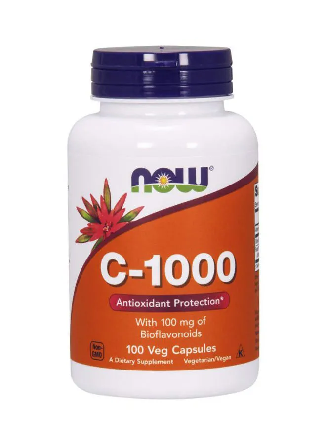 Now Foods Vitamin C-1000 100mg 100 Veg Caps