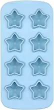 SHOWAY Ice Cube Trays for Ice Star Ice Cube Mould 8 Grid Silicone Ice Cube Tray Mould Wine Drink Chocolate Party DIY Utensils for Bar Kitchen Cafe Dessert Ice Trays