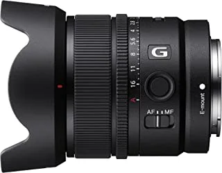 Sony E 15 mm F1.4 G | APS-C Wide Angle Prime Lens (SEL15F14G), Black, One size KSA Version With KSA Warranty Support